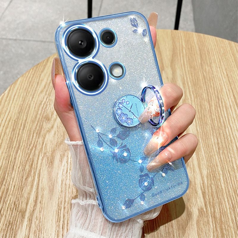 Deksel Xiaomi Redmi Note 13 5g Kadem Glitter Og Rhinestone Support Beskyttelse Deksel