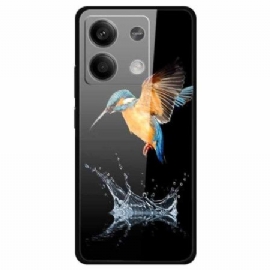 Deksel Xiaomi Redmi Note 13 5g Kronet Fugl Av Herdet Glass Beskyttelse Deksel