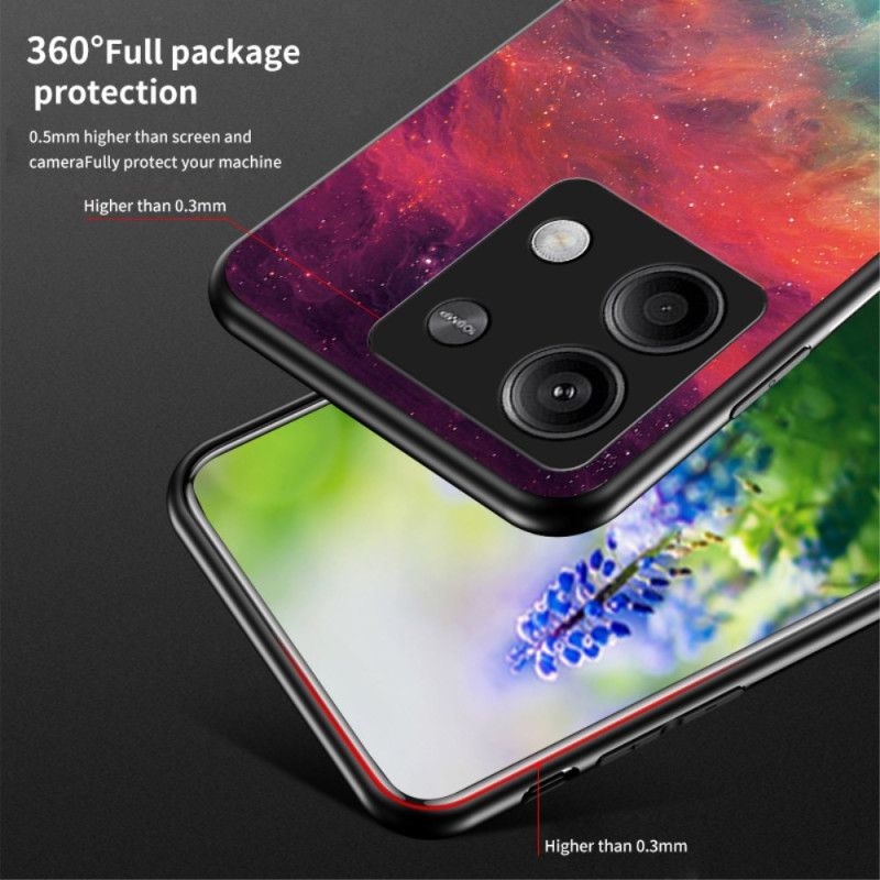 Deksel Xiaomi Redmi Note 13 5g Mobildeksel Lysende Stjernehimmel Herdet Glass