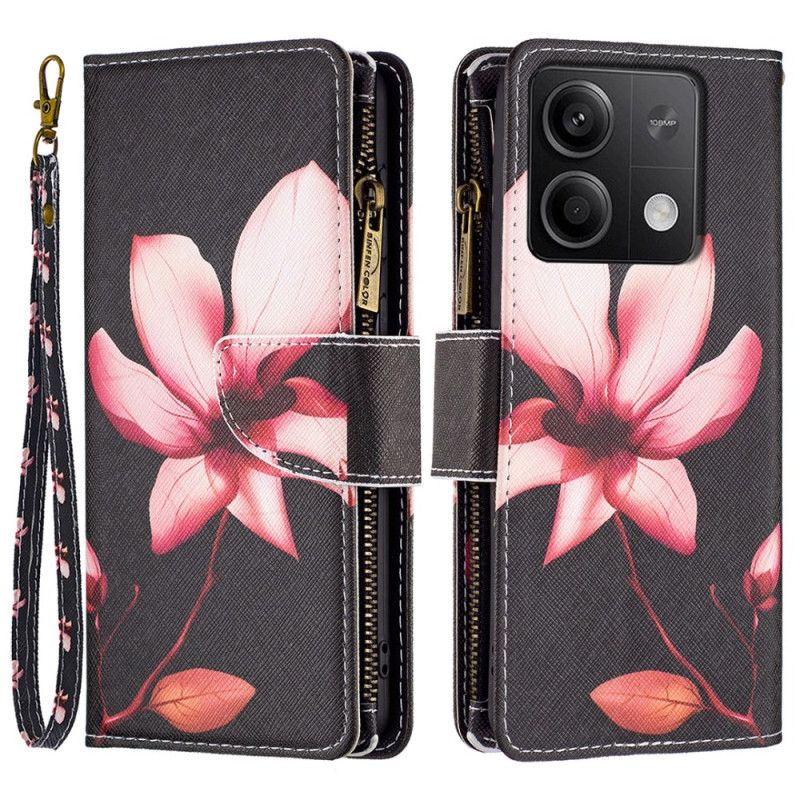 Folio Deksel Til Xiaomi Redmi Note 13 5g Lotus Strap Lommebok