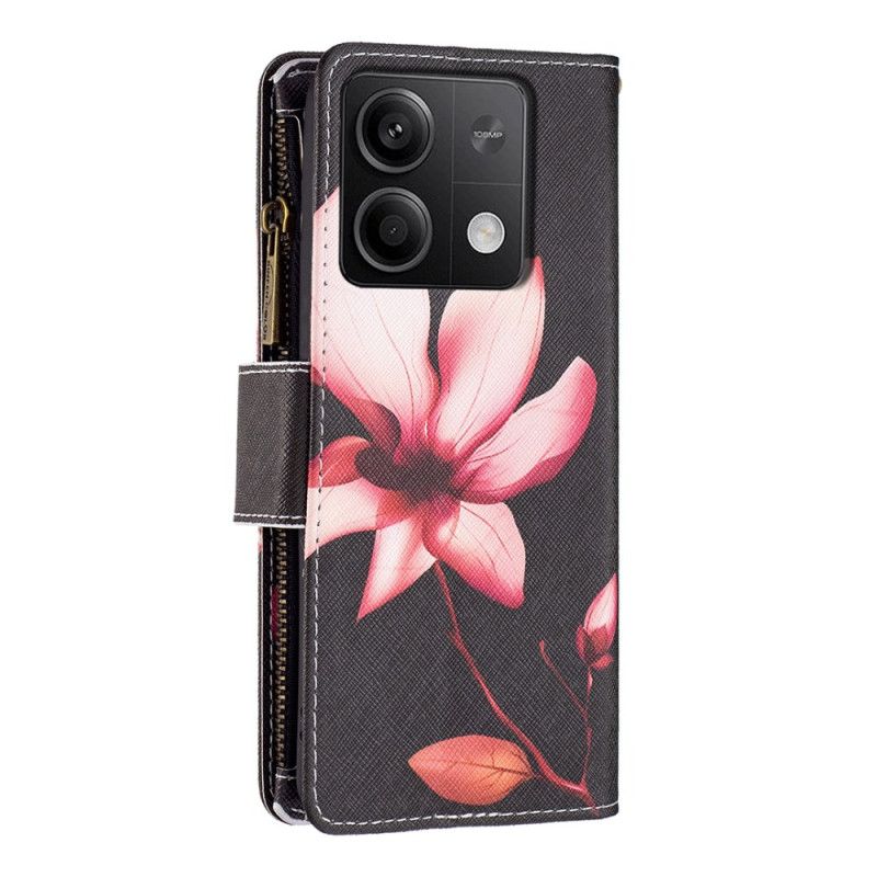 Folio Deksel Til Xiaomi Redmi Note 13 5g Lotus Strap Lommebok