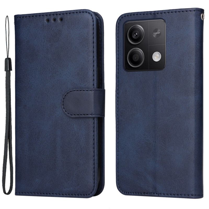 Folio Deksel Xiaomi Redmi Note 13 5g High-end Stropp Beskyttelse Deksel