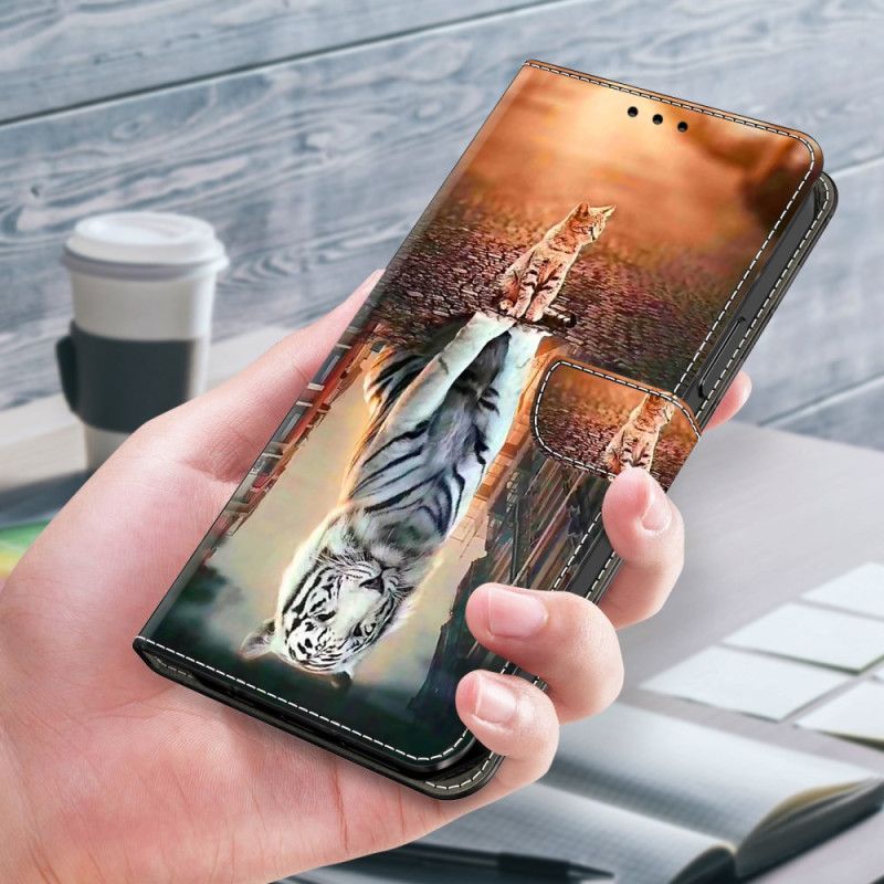 Folio Deksel Xiaomi Redmi Note 13 5g Med 3d Kitten Dream-mønster