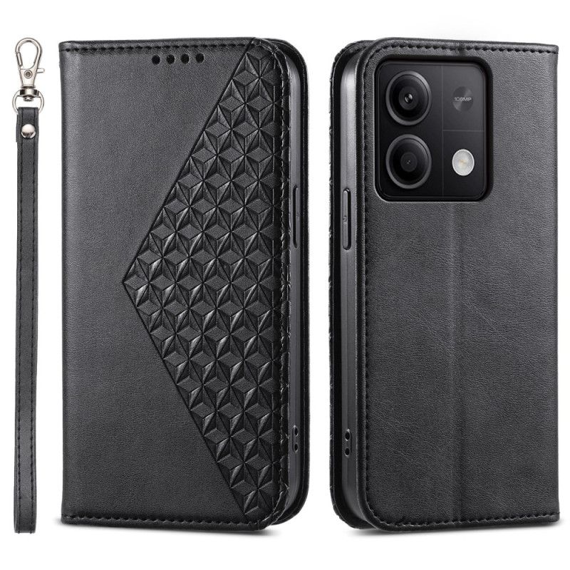 Folio Deksel Xiaomi Redmi Note 13 5g Strappy Diamond Design