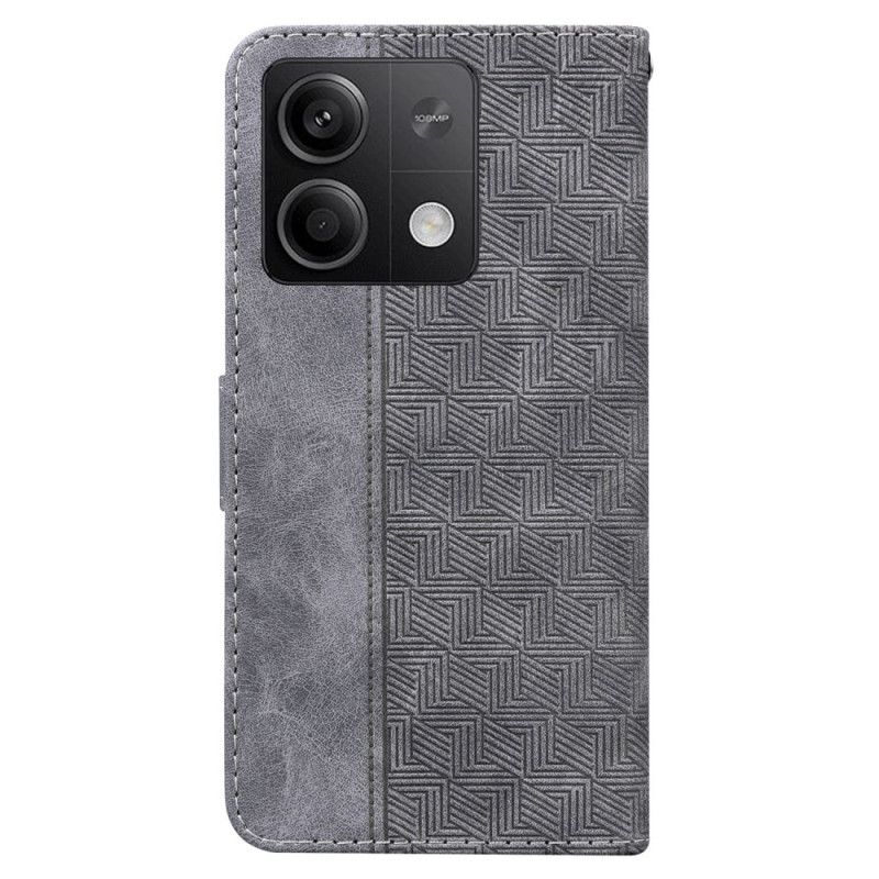 Lærdeksel Folio Deksel Xiaomi Redmi Note 13 5g Mobildeksel Strappy Vevd Mønster