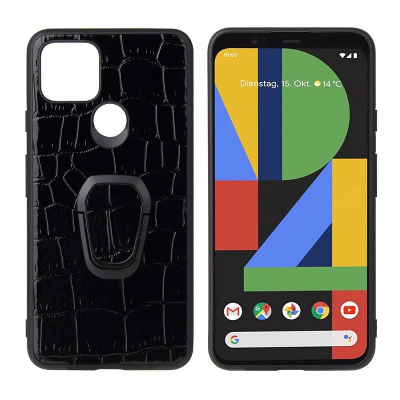 Deksel Til Google Pixel 5 Croc-effekt Med Ring