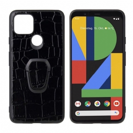 Deksel Til Google Pixel 5 Croc-effekt Med Ring