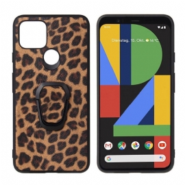 Deksel Til Google Pixel 5 Leopardmønster Med Ring