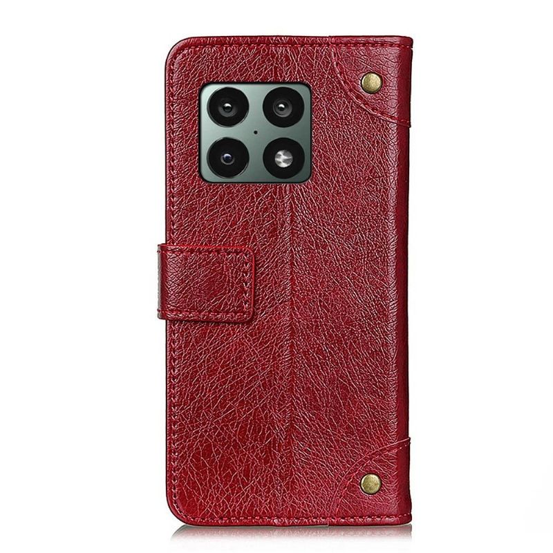 Folio Deksel Til OnePlus 10 Pro Emma Faux Leather Vintage