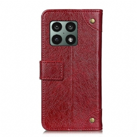 Folio Deksel Til OnePlus 10 Pro Emma Faux Leather Vintage