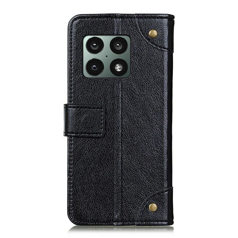 Folio Deksel Til OnePlus 10 Pro Emma Faux Leather Vintage