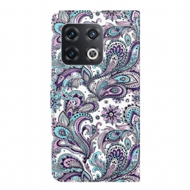 Folio Deksel Til OnePlus 10 Pro Paisleyblomst