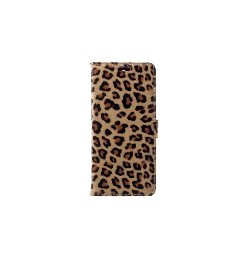 Lærdeksel Til Nokia 5.1 Originalitet Leopardprint Kortholder