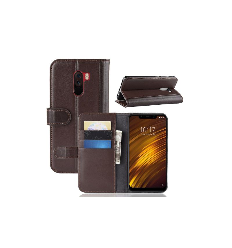 Etui Til Pocophone F1 Originalitet Premium Skinnkortholder