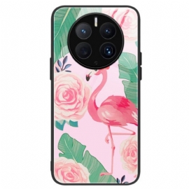 Deksel Til Huawei Mate 50 Pro Flamingo Herdet Glass