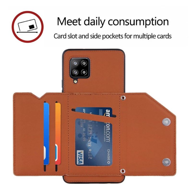 Deksel Til Samsung Galaxy A42 5G Aude Multi-compartment Lanyard