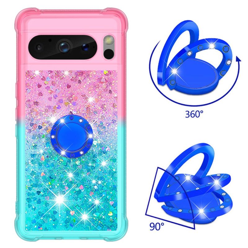 Deksel Google Pixel 8 Pro Mobildeksel Glitter Ring-holder