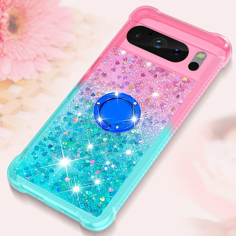 Deksel Google Pixel 8 Pro Mobildeksel Glitter Ring-holder