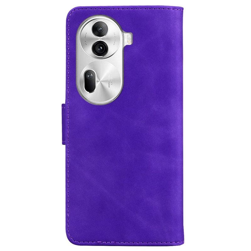 Folio Deksel Oppo Reno 11 Pro 5g Couture Skinneffekt Beskyttelse Deksel