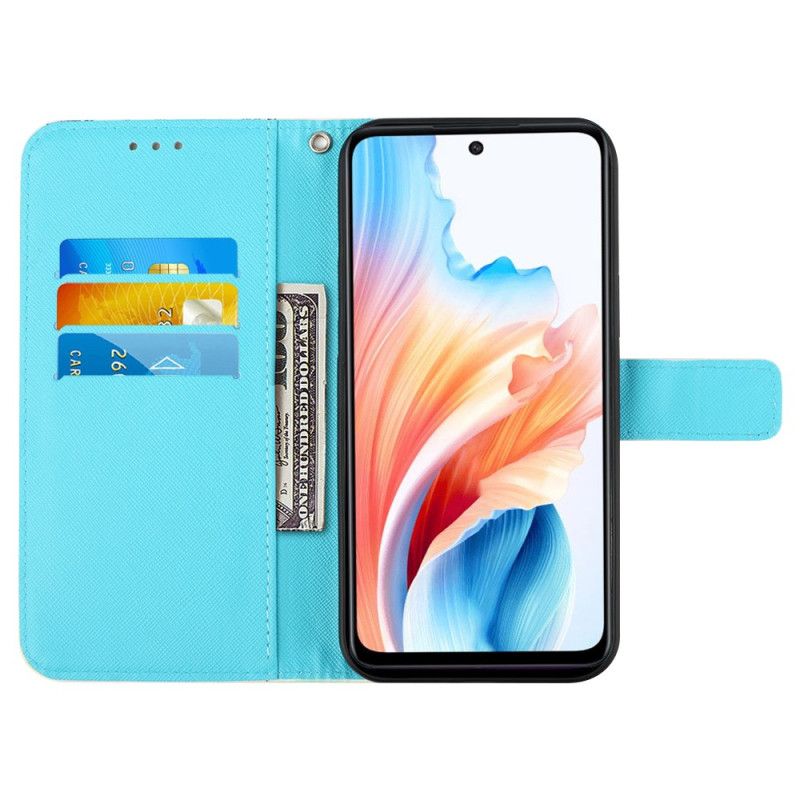 Folio Deksel Oppo Reno 11 Pro 5g Gylne Sommerfugler Beskyttelse Deksel