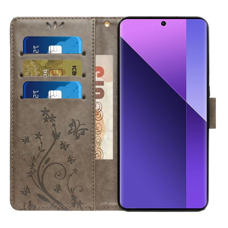 Folio Deksel Oppo Reno 11 Pro 5g Sommerfuglmønster Med Stropp