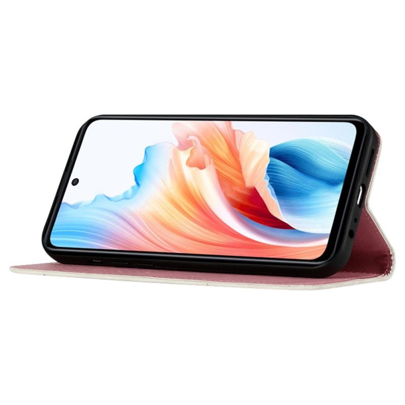 Lærdeksel Folio Deksel Oppo Reno 11 Pro 5g Mobildeksel Valmue