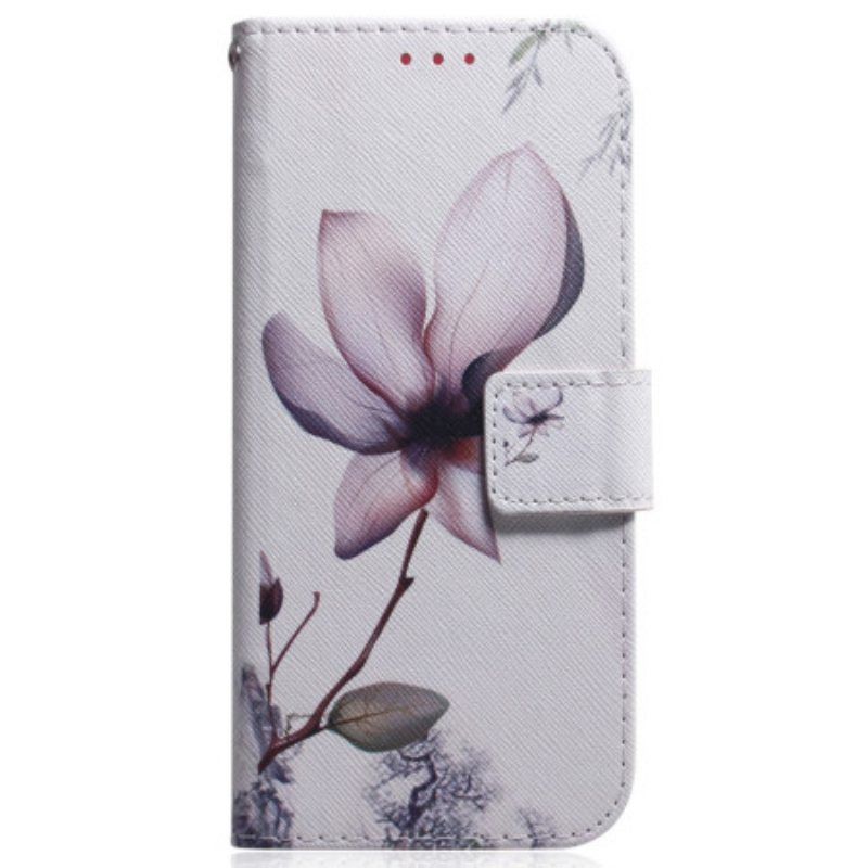 Folio Deksel Til Xiaomi 13 Pro Med Kjede Strappy Rose Flower