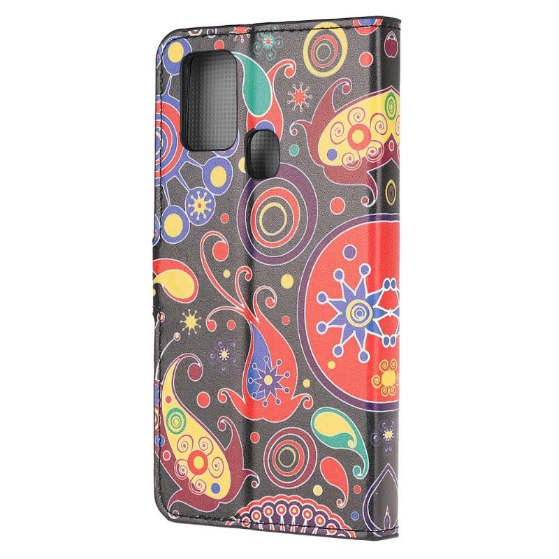 Folio Deksel Til Samsung Galaxy A21s Fargerik Paisley