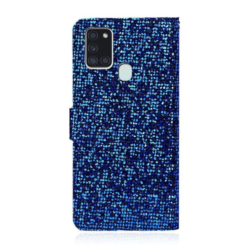 Folio Deksel Til Samsung Galaxy A21s Glitterkortholder