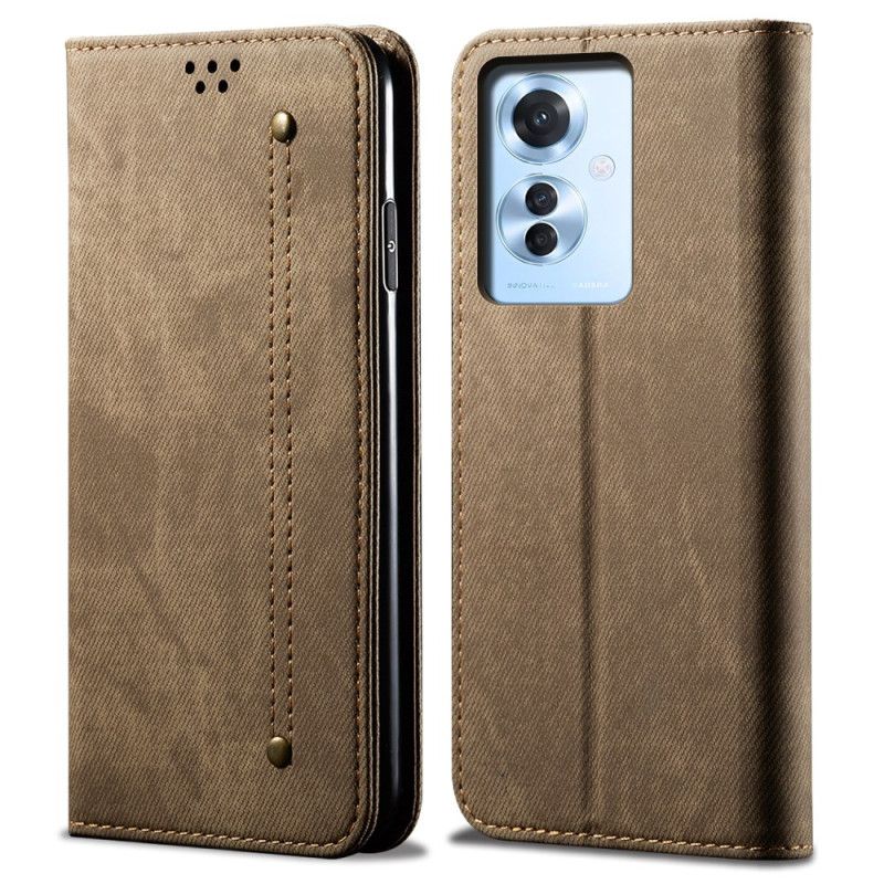 Etui Oppo Reno 11f 5g Jeansstoff Beskyttelse Deksel