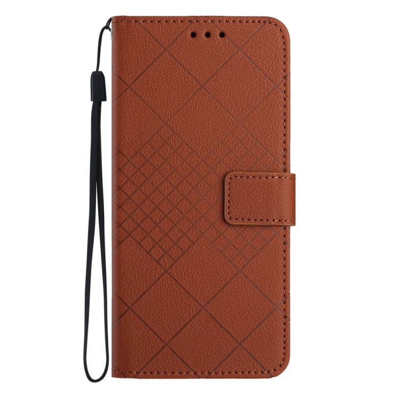 Folio Deksel Oppo Reno 11f 5g Strappy Diamond Mønster