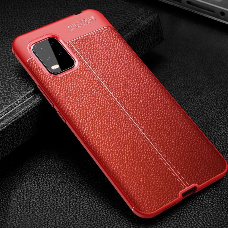 Deksel Til Xiaomi Mi 10 Lite Faux Leather Finishing Gel