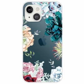 Deksel Til iPhone 14 Plus Akvarell Blomster