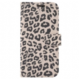 Lærdeksel Til iPhone 14 Plus Leopard Hudstil