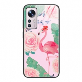 Deksel Til Xiaomi 12 / 12X Flamingo Herdet Glass