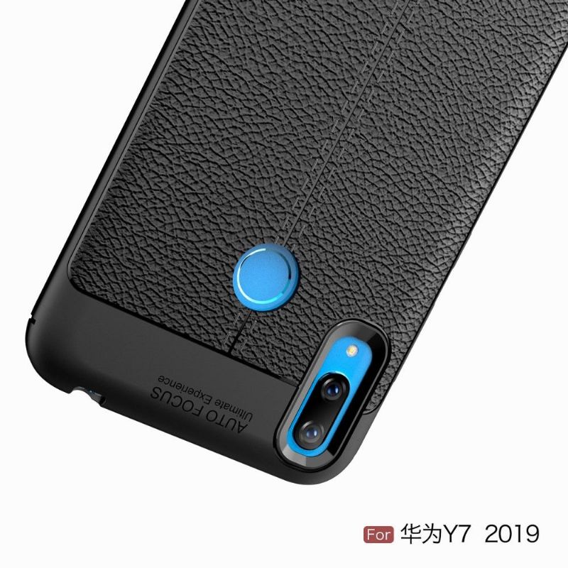 Deksel Til Huawei Y7 2019 Faux Leather Finishing Gel