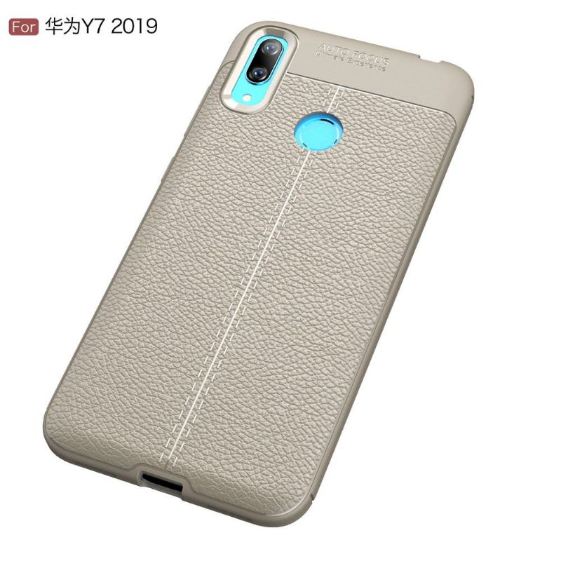 Deksel Til Huawei Y7 2019 Faux Leather Finishing Gel