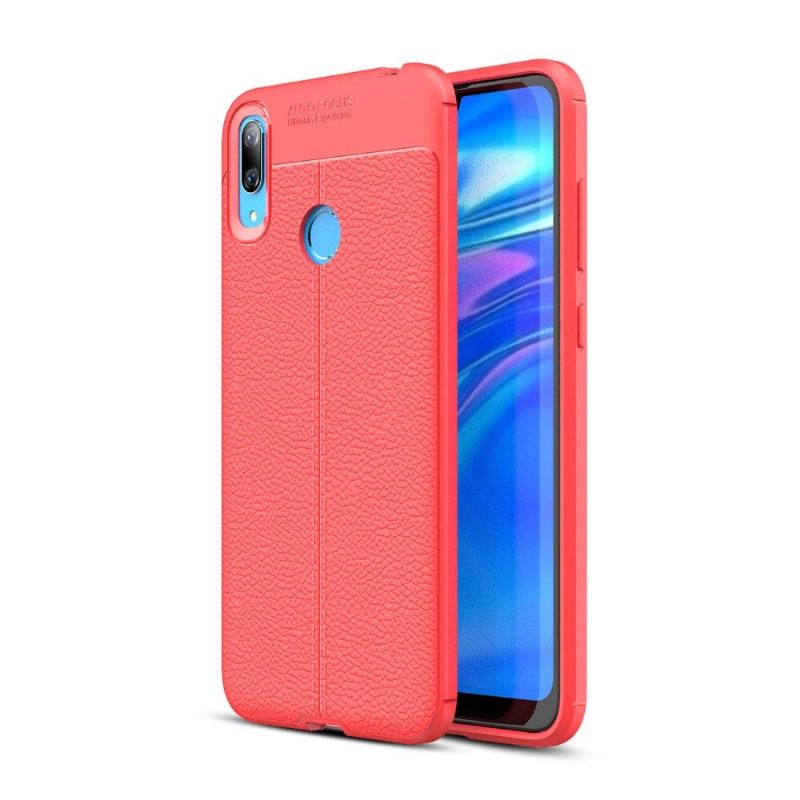 Deksel Til Huawei Y7 2019 Faux Leather Finishing Gel