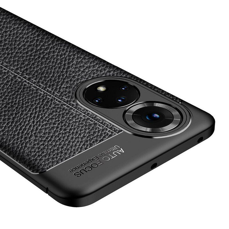 Deksel Til Honor 50 Dobbel Linje Litchi Leather Effect