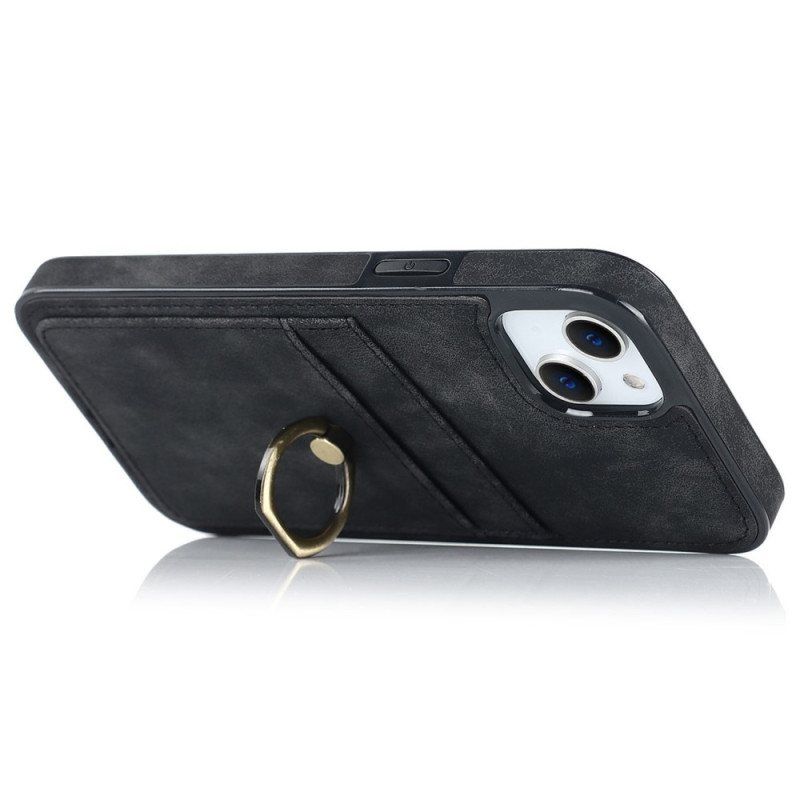 Deksel Til iPhone 14 Vintage Ring-brakett Og Kortholder