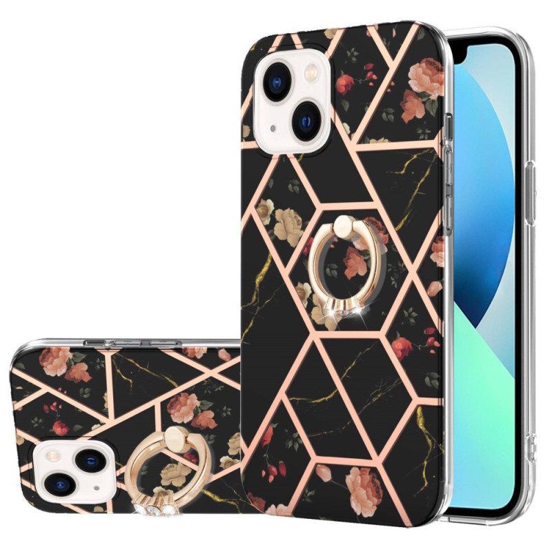 Deksel Til iPhone 15 Plus Blomster Ring-holder