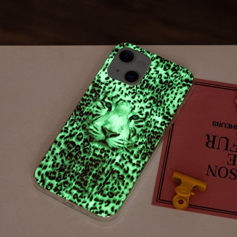 Deksel Til iPhone 15 Plus Fluorescerende Leopard