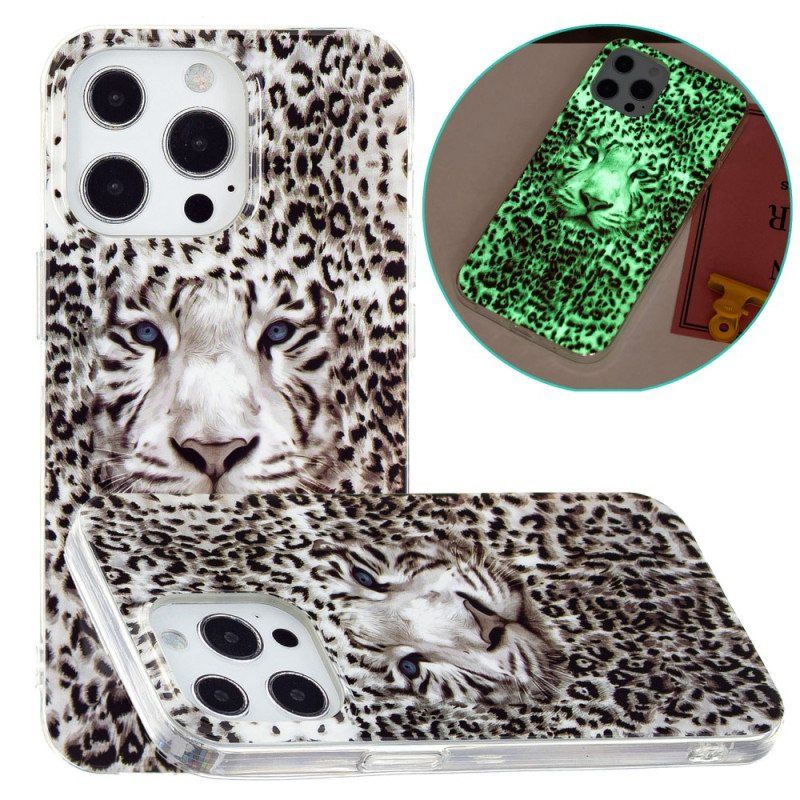 Deksel Til iPhone 15 Pro Fluorescerende Leopard