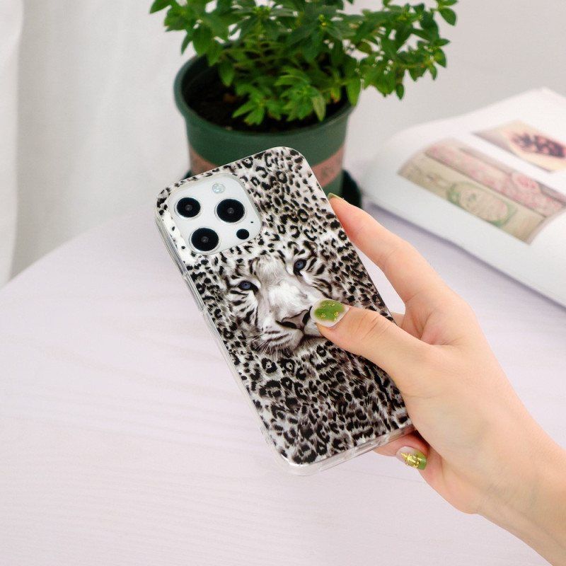 Deksel Til iPhone 15 Pro Fluorescerende Leopard