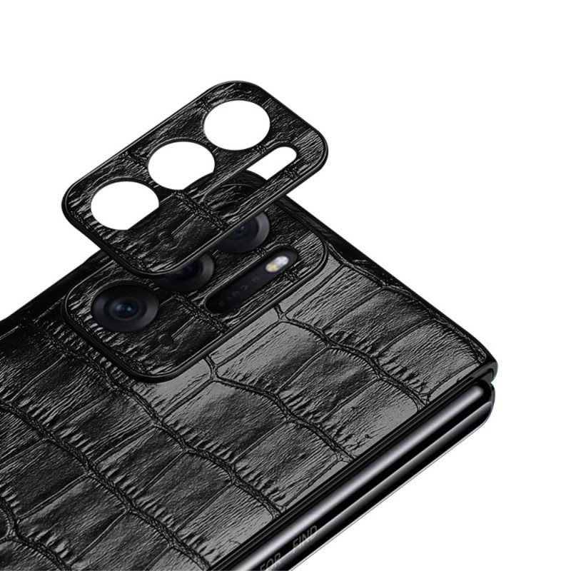 Deksel Til Oppo Find N Ekte Skinn Crocodile Texture Leather