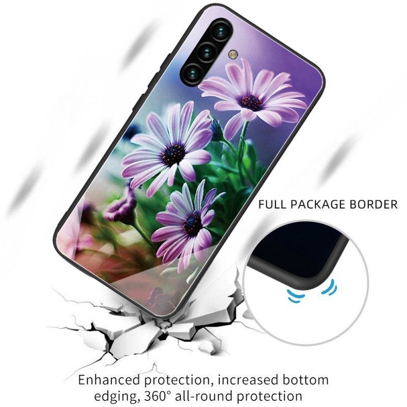 Deksel Til Samsung Galaxy A13 5G / A04s Herdet Glass Blomster