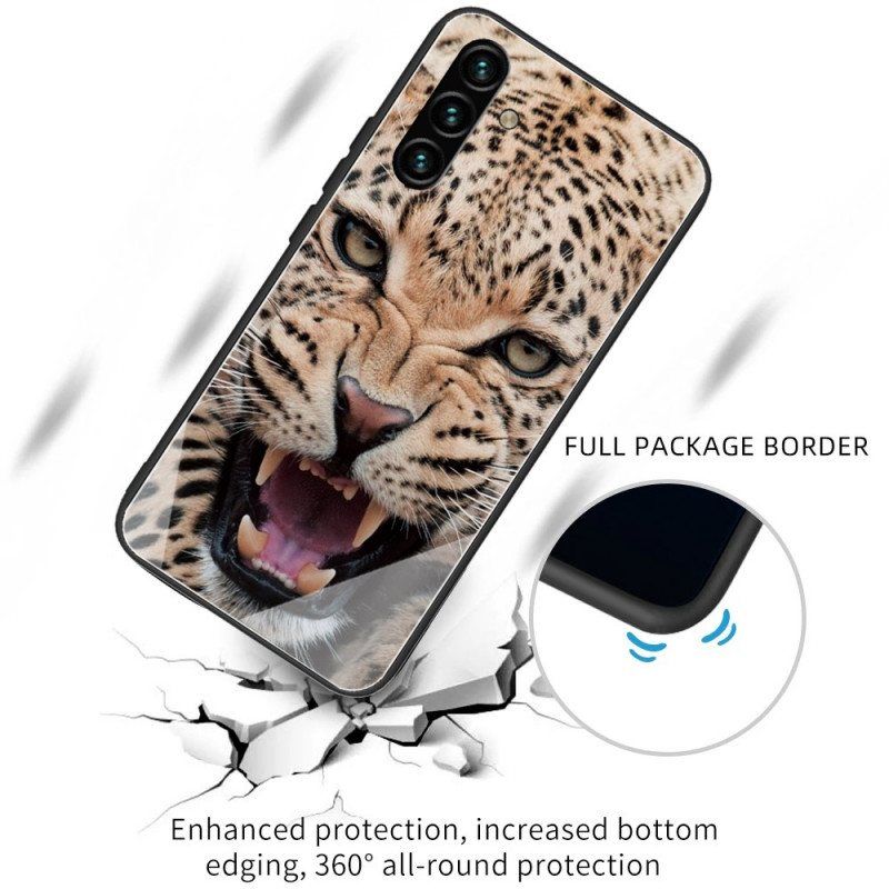 Deksel Til Samsung Galaxy A13 5G / A04s Leopard Herdet Glass