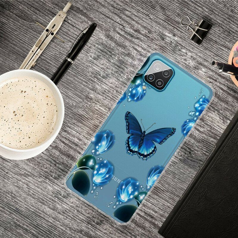 Deksel Til Samsung Galaxy M12 / A12 Butterfly Luksus