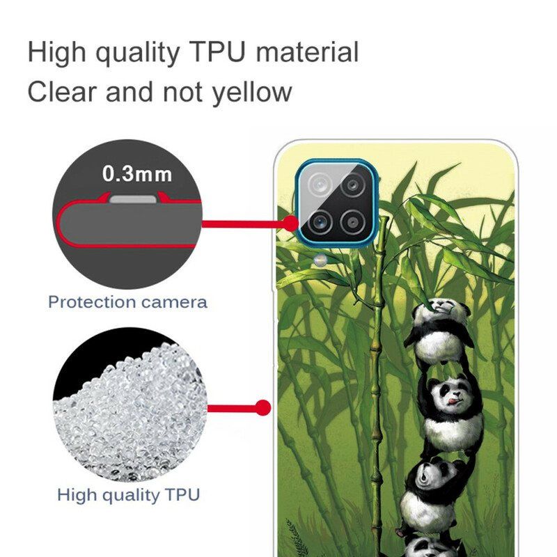 Deksel Til Samsung Galaxy M12 / A12 En Haug Med Pandaer