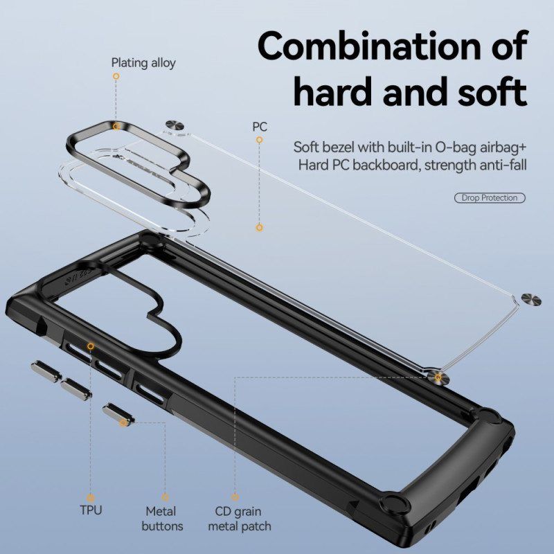 Deksel Til Samsung Galaxy S23 Ultra 5G Hybrid Med Aluminiumslegering